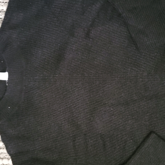 Topshop Black Chevron Crop Sweater Size M - Picture 7 of 8